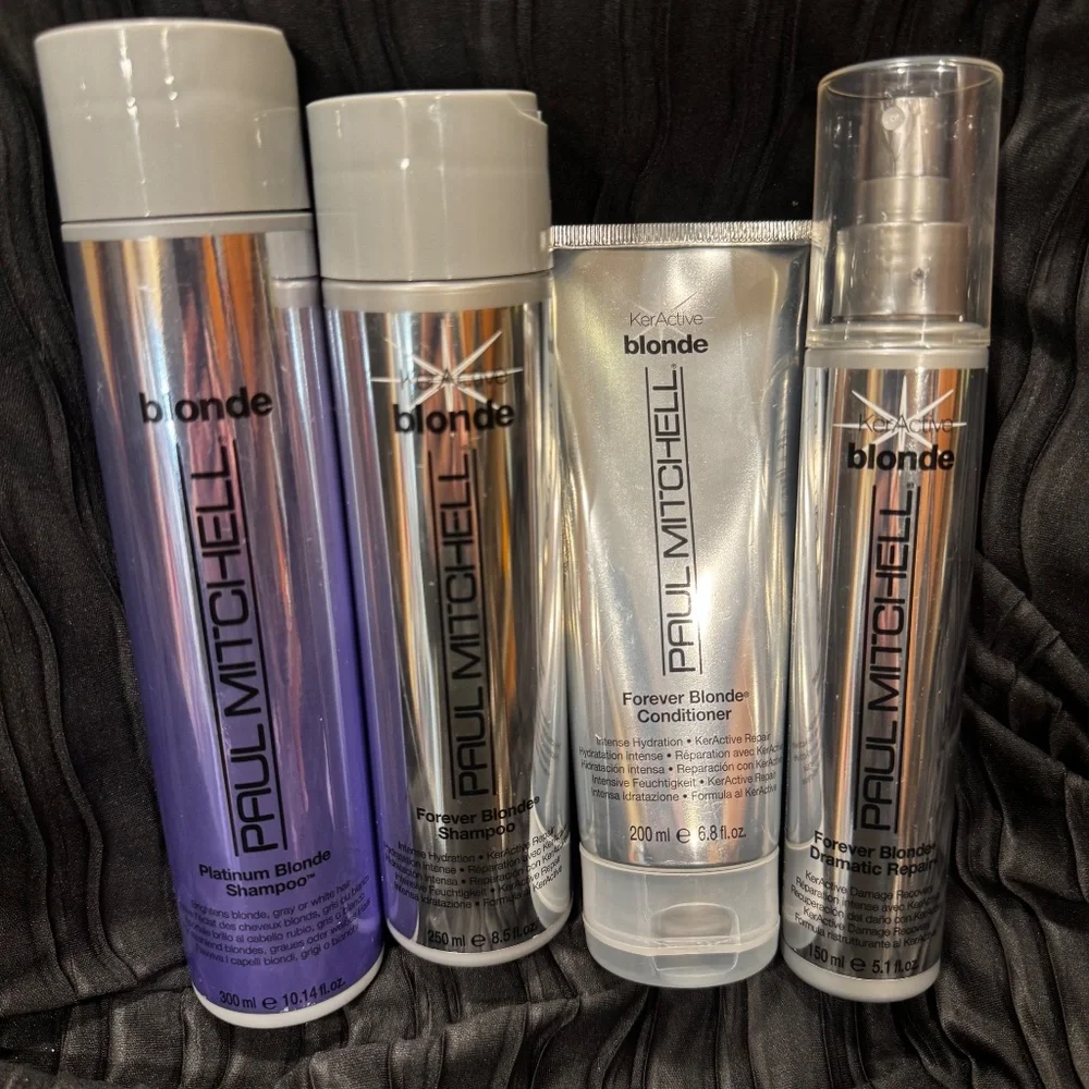 BRAND NEW Paul Mitchell Forever Blonde hair care set + BONUS Purple shampoo! - Picture 2 of 13